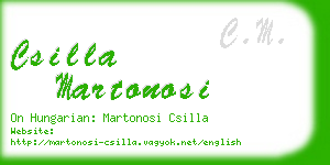 csilla martonosi business card